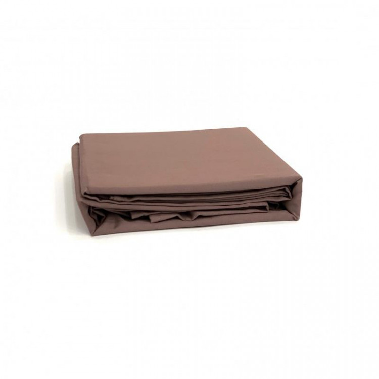 Простыня из сатина KARVEN P895 кофейная 160х240