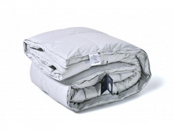 Одеяло из серого гусиного пуха с бортиком BELPOL SATURN GRAY 200х200 теплое