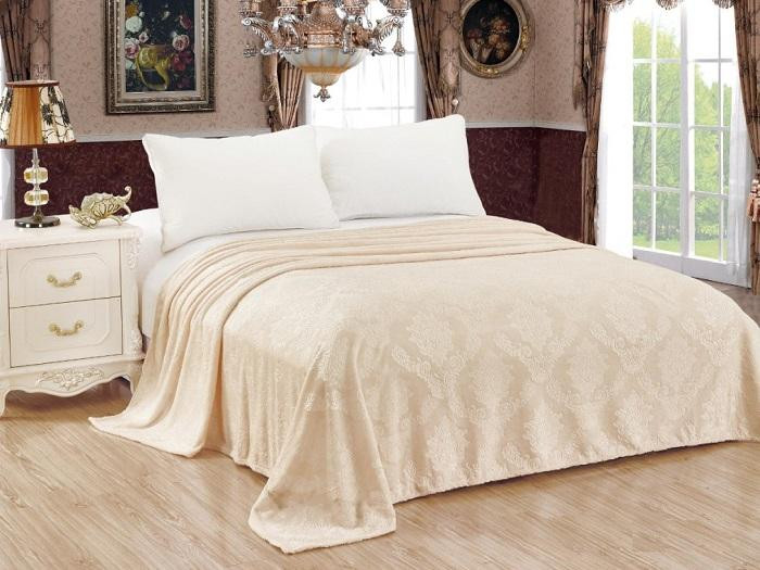 Плед однотонный из микрофибры с тиснением АЛЬВИТЕК ВЕНЕЦИЯ 062-pv 200х220