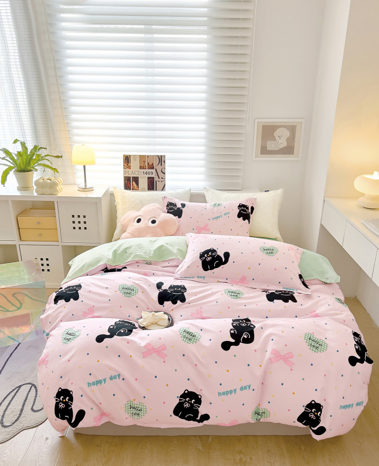 Постельное белье из твил-сатина TANGO хеппи рози 50х70 (1шт), 70х70 (1шт) 1,5-спальное