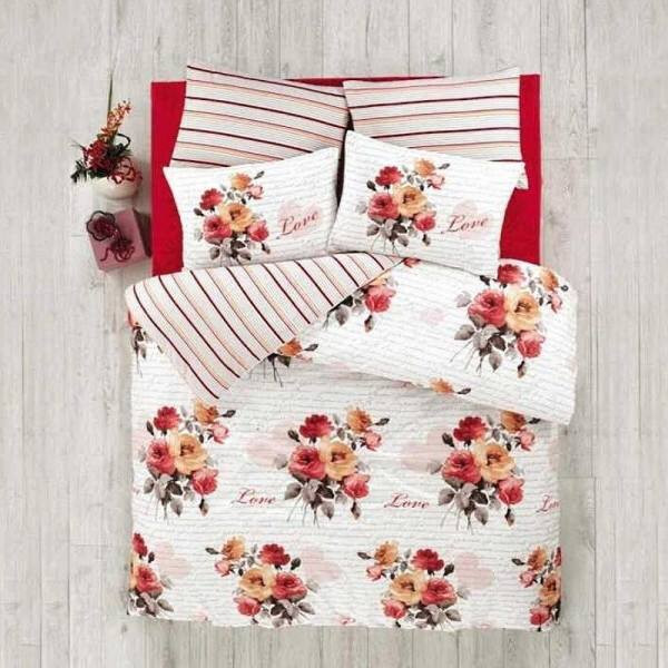 Постельное белье из ранфорса IRINA HOME BLANCIA kirmizi 50х70 (2шт) евро