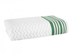 Полотенце махровое TAC LINE GREEN бело-зеленое 70х140