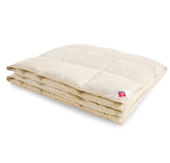 Одеяло пуховое кассетное Легкие Сны КАМЕЛИЯ шампань 172х205 теплое