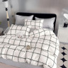 Постельное белье из твил-сатина в ПВХ TANGO крупная клетка 50х70 (2шт) евро