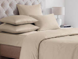 Комплект наволочек из страйп-сатина SAILID ST-6-50х70 бежевый 50х70 (2 шт)