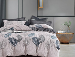 Постельное белье из сатина TANGO листочки 70х70 (2шт) 1,5-спальное