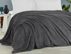 Плед из полиэстера KARVEN SUPER SOFT P941 MELINDA антрацит 160х220