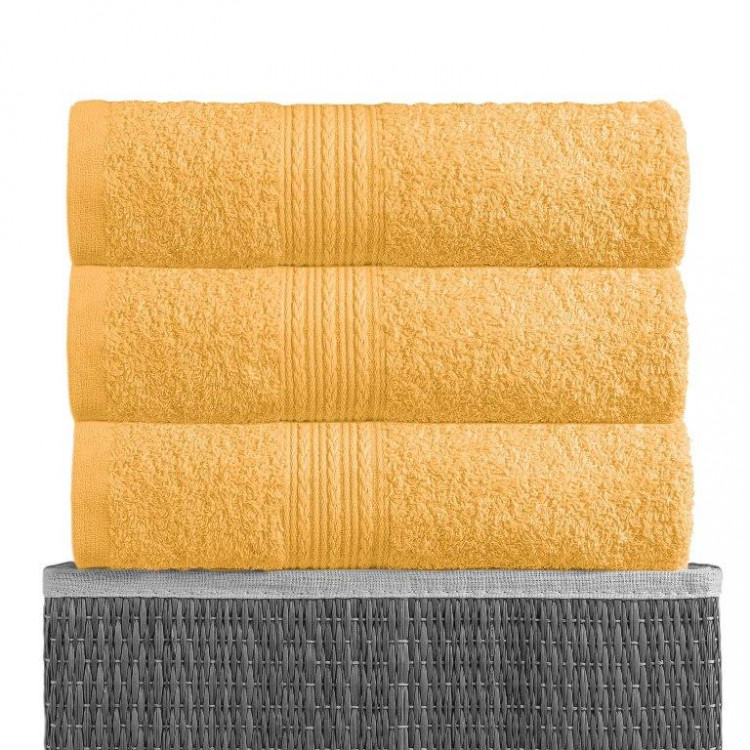 Полотенце махровое BAYRAMALY желтое 50х90