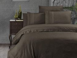 Постельное белье из DELUXE ранфорса KARVEN N028 GALA BROWN 50х70 (2шт) 1,5-спальное