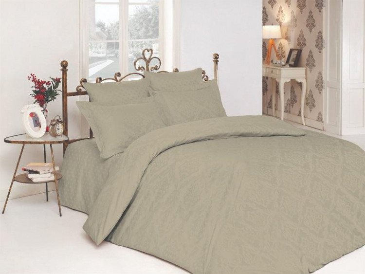 Постельное белье из хлопкового жаккарда KARVEN N301 OTTOMAN STONE 50х70 (2шт), 70х70 (2шт) евро