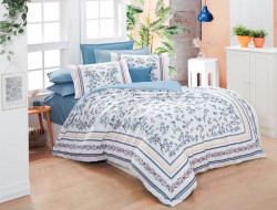 Постельное белье из поплина SAREV FANCY N193 VERONA V1-MAVI 50х70 (1шт) 1,5-спальное
