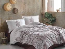 Постельное белье из ранфорса KARVEN N023 AZKA BROWN V-2 50х70 (2шт), 70х70 (2шт) евро