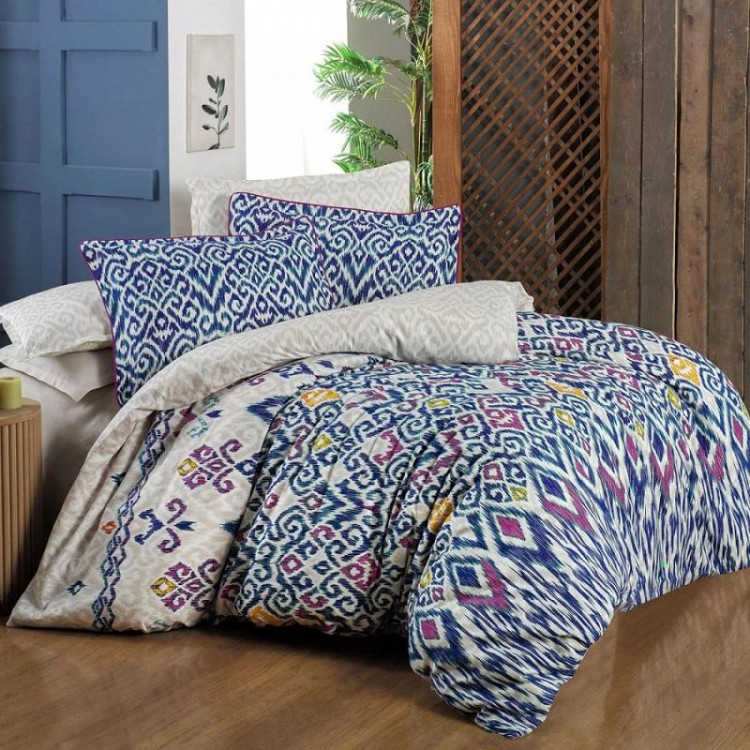 Постельное белье из фланели SAREV FANCY N294 ELIYAS V1-MAVI 50х70 (1шт) 1,5-спальное