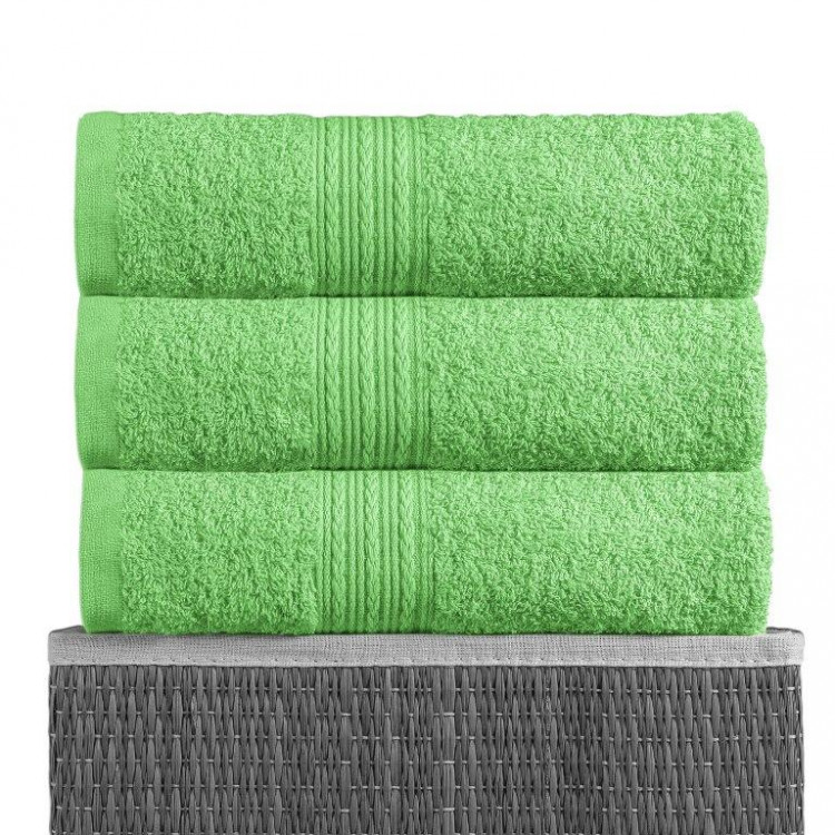 Полотенце махровое BAYRAMALY салатовое 50х90