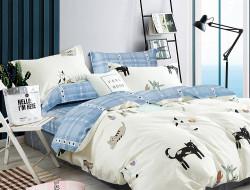 Постельное белье из сатина TANGO мур-мяу 70х70 (2шт) 1,5-спальное