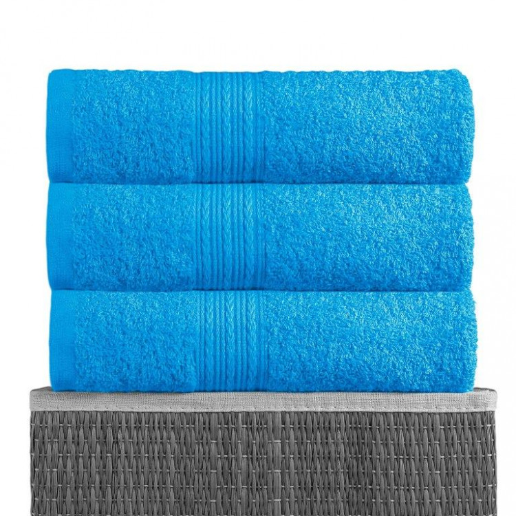 Полотенце махровое BAYRAMALY светло-голубое 50х90