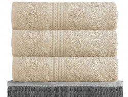 Полотенце махровое BAYRAMALY светло-кремовое 50х90