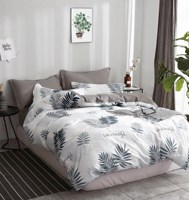 Постельное белье двухстороннее из твила TANGO эсхинантус 50х70 (2шт) 2-спальное