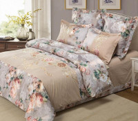 Постельное белье из сатина с вышивкой  SAILID D-216-3 евро