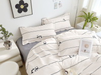 Постельное белье из твил-сатина TANGO дружные панды 50х70 (2шт) 2-спальное