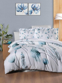 Постельное белье из страйп сатина с цветным принтом KARVEN N250-SB009 50х70 (2шт), 70х70 (2шт) евро