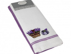 Набор кухонных полотенец хлопковых KARVEN HM770 ASKILI MUTFAK lila-beyaz V3 40х60 (2шт)