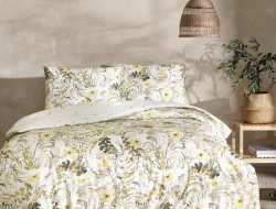 Постельное белье из ранфорса TAC RANFORCE MONROE желтое 1,5-спальное