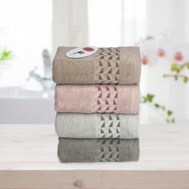 Набор полотенец махровых хлопковых KARVEN COTTON PENYE HS1005 DALYAN 70х140 (4шт)
