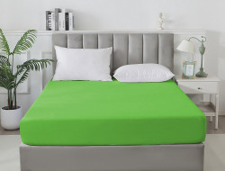 Простыня на резинке сатиновая TANGO Soho салатовая 160х200х30