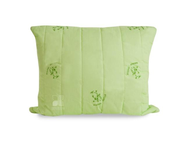 Подушка из бамбука в хлопке стеганая Легкие Сны БАМБУК 38х60 средняя