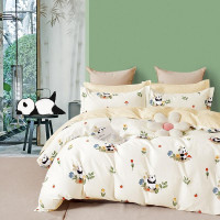 Постельное белье из твила TANGO панда на полянке 50х70 (2шт), 70х70 (2шт) евро