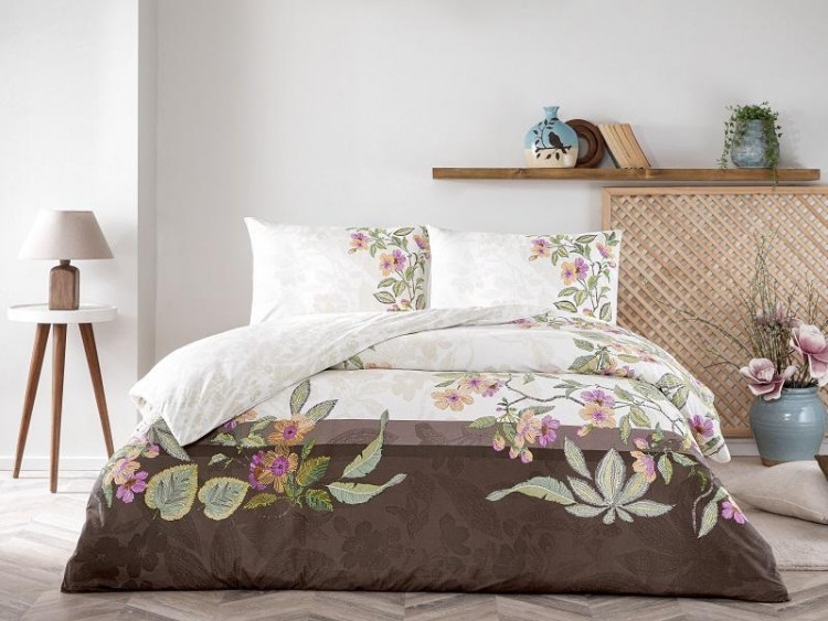 Постельное белье из ранфорса TAC RANFORCE JUDY розовое 1,5-спальное