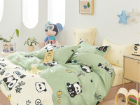 Постельное белье из твил-сатина TANGO cute panda 50х70 (2шт) 1,5-спальное