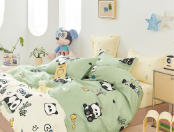 Постельное белье из твил-сатина TANGO cute panda 50х70 (2шт) 1,5-спальное