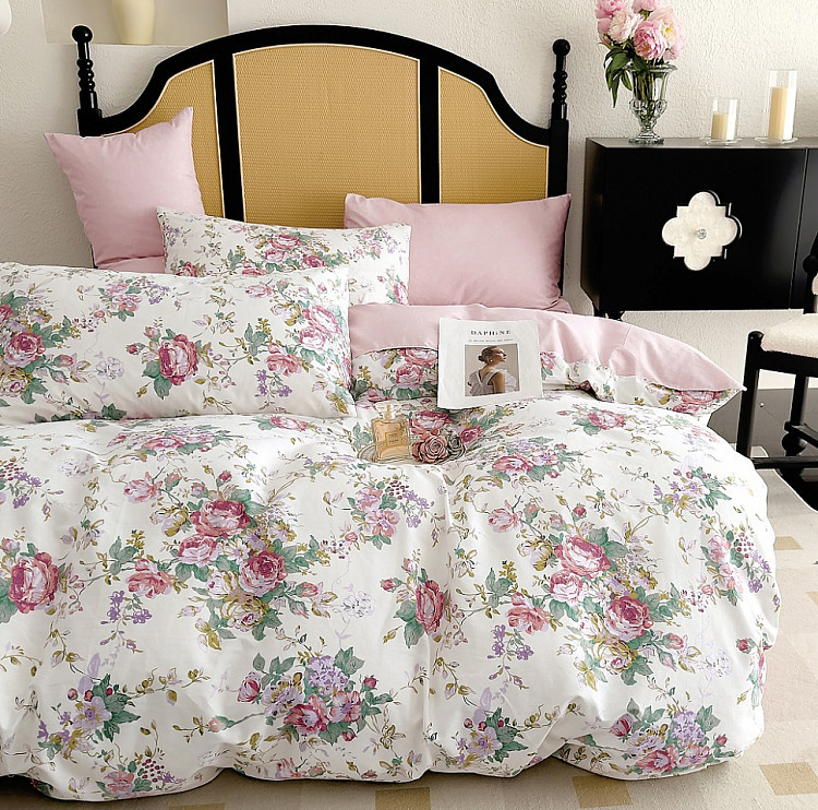 Постельное белье из сатина TANGO розарий 50х70 (2шт) 2-спальное