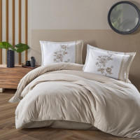 Постельное белье из DELUXE ранфорса KARVEN N029/1 SUAVE BEIGE V-4 50х70 (2шт) евро