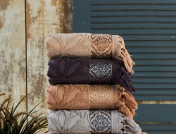 Набор полотенец махровых хлопковых KARVEN COTTON PENYE HS1005 HANZADE 70х140 (4шт)