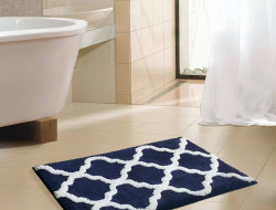 Коврик из микрофибры TANGO RAINBOW Ромбы синий 40х60