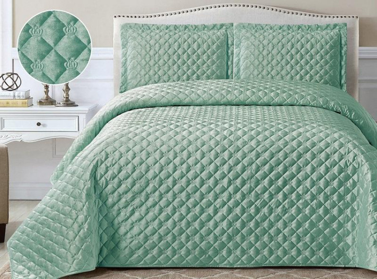 Покрывало с наволочками тонкое из велюра TANGO FRENCH CROWN FC-05 240х260