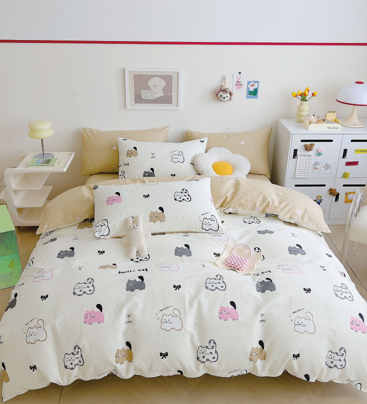 Постельное белье из твил-сатина TANGO мяу 50х70 (2шт), 70х70 (2шт) евро