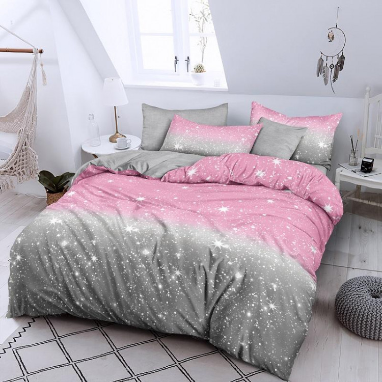 Постельное белье из микросатина TANGO космос 70х70 (2шт) 2-спальное