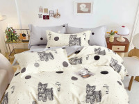 Постельное белье из твил-сатина TANGO собачки 70х70 (2шт) 2-спальное