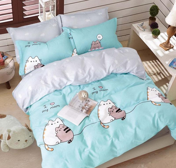 Постельное белье двухстороннее из твила TANGO love mom 70х70 (2шт) 2-спальное