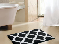 Коврик из микрофибры TANGO RAINBOW Ромбы черный 50х80