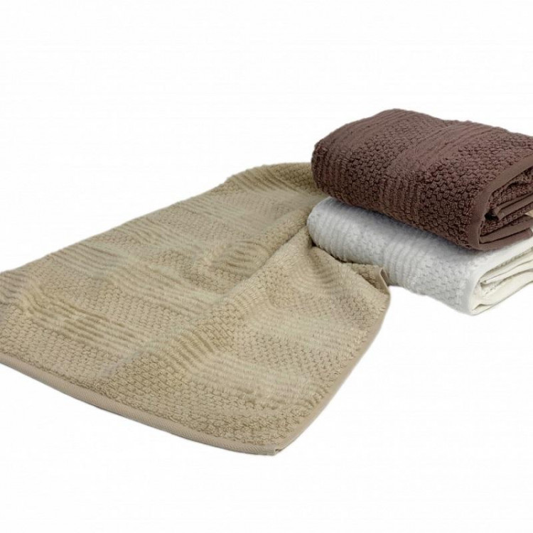 Набор полотенец махровых хлопковых KARVEN MICRO COTTON PREMIUM HS1009 NESHA V1 90х150 (3шт)