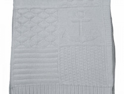 Плед детский из хлопка и акрила BELPOL FISH серебряный 110х140