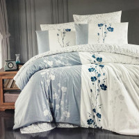 Постельное белье из ранфорса KARVEN N022 CAMELIA GREY 50х70 (1шт), 70х70 (1шт) 1,5-спальное