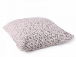 Наволочка декоративная вязаная из акрила BELPOL ШАХМАТЫ лен 40х40