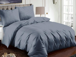 Постельное белье из микросатина TANGO синий зигзаг 70х70 (2шт) 2-спальное