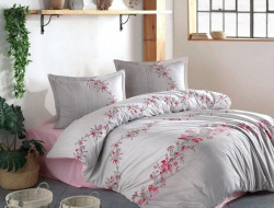 Постельное белье из ранфорса KARVEN N023/1 LORINDA PINK V-1 50х70 (2шт) евро